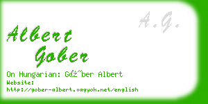 albert gober business card